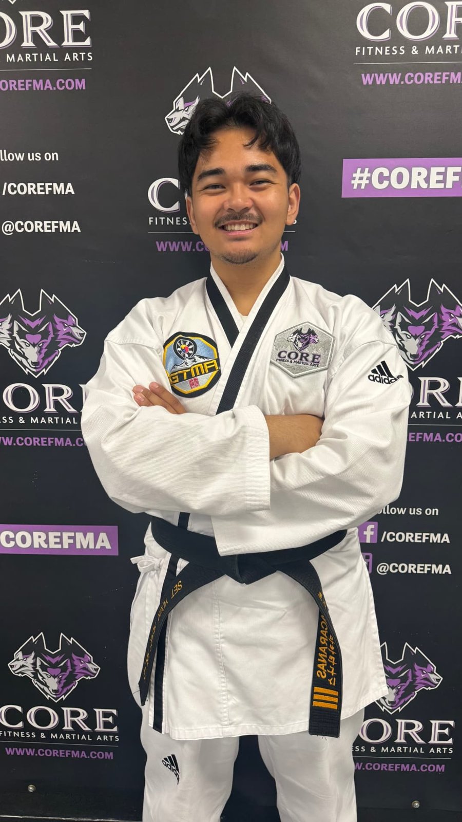 Tristan Macaranas, 3rd Degree Black Belt, at CORE Fitness & Martial Arts in Henderson