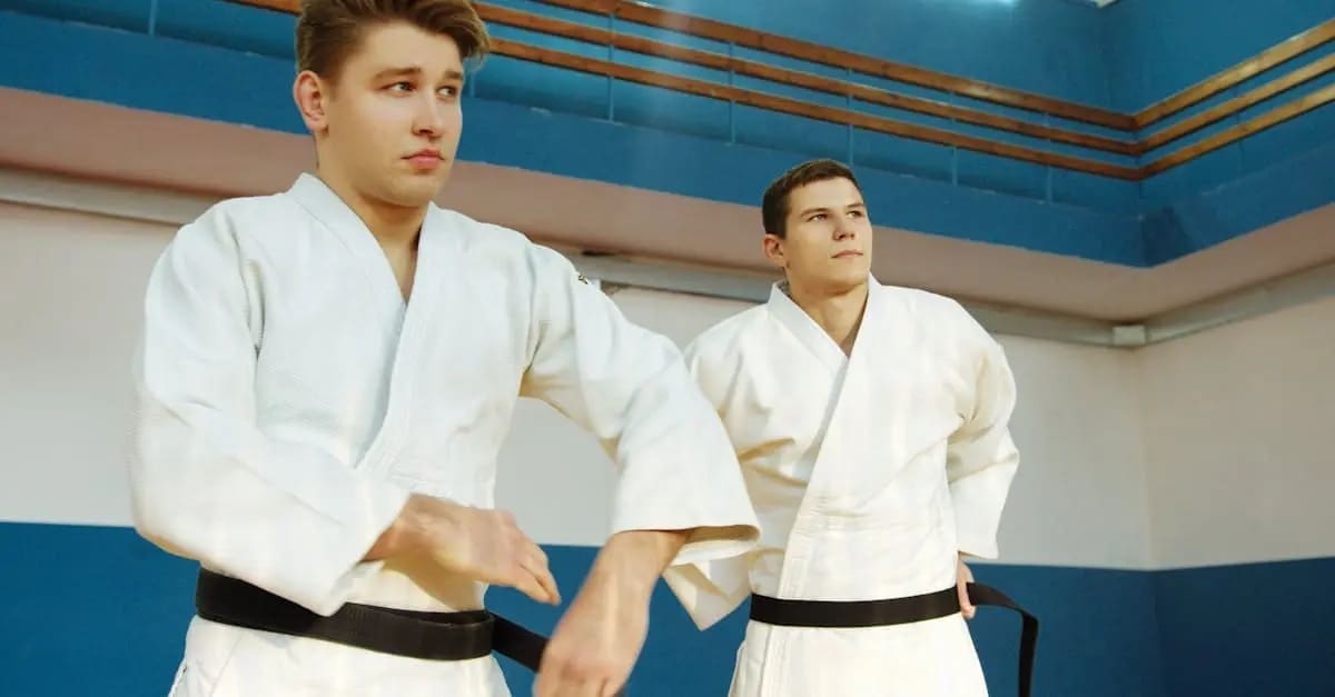 Students showcasing their progress in Taekwondo basics for beginners during a formal belt ranking and promotion ceremony.